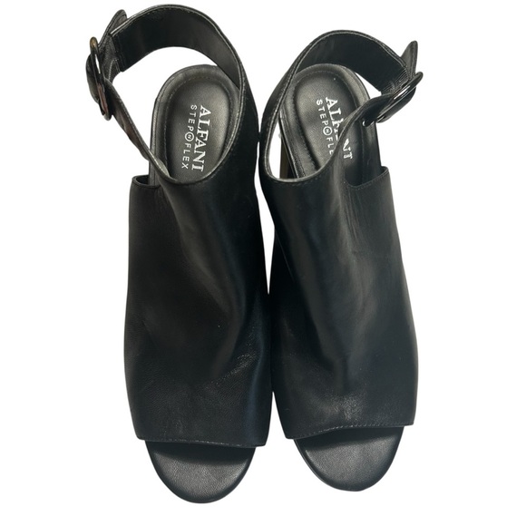 Alfani Floriss Step 'N Flex Peep Toe Leather Slingback lock Heeled Shoo Sz 8.5 - Picture 8 of 12